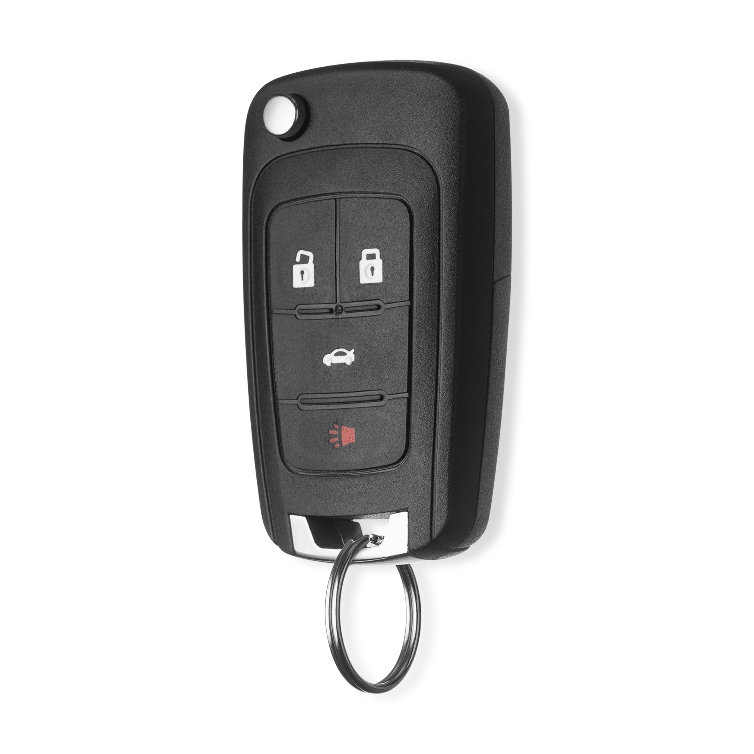 FOBTEK Flip Key Fob Keyless Entry Remote for Chevy Camaro Equinox Impala Buick Replacement for OHT01060512, 13504200 (for ID46, 4-Button)